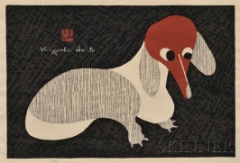 Print of Dog by Kiyoshi Saito