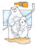 polar bear and beaver drawing