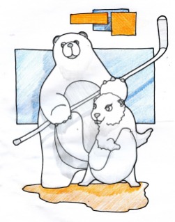 polar bear and beaver drawing